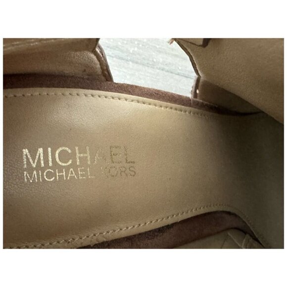 MICHAEL Michael Kors Adams Cutout Buckle Booties in Brown Tan Size 9.5M - Picture 3 of 14